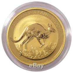 2017-P $100 Australian Gold Kangaroo 1 oz. 9999 Fine Gold BU in Cap