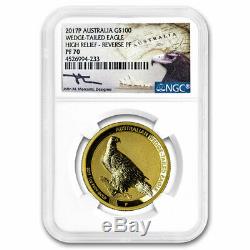 2017-P 1 oz Gold Proof Wedge Tailed Eagle Reverse Proof PF-70 NGC SKU#212563