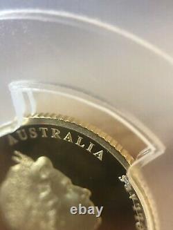 2017 P Australia Gold Lunar Rooster Proof (1/10 oz) $15 PCGS PR70 pop20