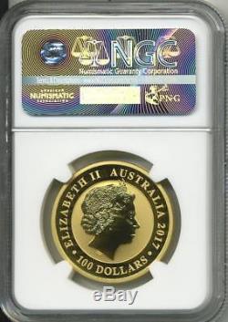 2017 P Gold 1 oz Australia $100 Swan NGC MS-70