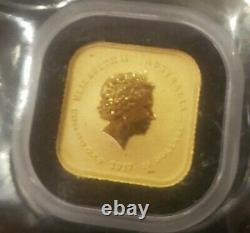 2017 Perth Mint Australian Gold Square MAP 1/10 OZ $15 Coin