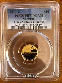 2017 Proof Gold Coin Centenary of the Trans-Australian Railway in PCGS PR70