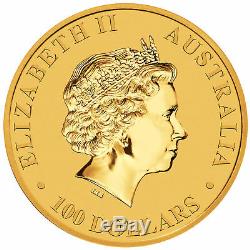 2018 $100 1oz Gold Australian Kangaroo. 9999 BU