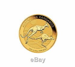 2018 $15 1/10oz Gold Australian Kangaroo. 9999 BU