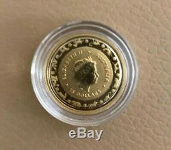 2018 1/20 oz Gold Coin Royal Australian Lunar Year of the Dog in Capsule. 9999