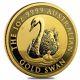 2018 1 Oz Australian Gold Swan Perth Mint Coin. 9999 Fine Bu In Cap