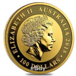 2018 1 oz Australian Gold Swan Perth Mint Coin. 9999 Fine BU In Cap