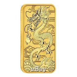 2018 1 oz Gold Australian Dragon Coin Bar $100 BU