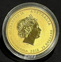 2018 Australia 1/10 oz Gold Lunar Dog Series 2 Perth Mint