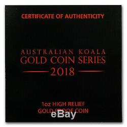 2018 Australia 1 oz Gold Koala Proof (High Relief, Box & COA) SKU#169703