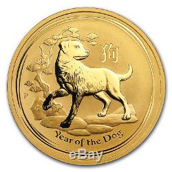 2018 Australia 1 oz Gold Lunar Dog BU SKU #154328