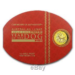 2018 Australia 1 oz Gold Lunar Dog Proof (HR, Box & COA) SKU#159526