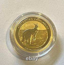 2018 Australian $25 Kangaroo 1/4 Oz Gold Coin. 9999