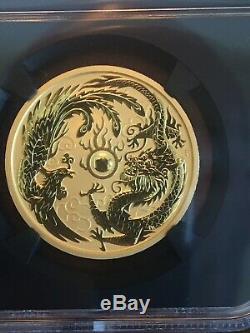 2018-P Australia $100 1oz Gold Dragon & Phoenix Coin. NGC MS70 Early Releases