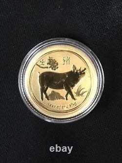 2019 1/10 oz Australia Lunar Year of the PIG Gold Coin