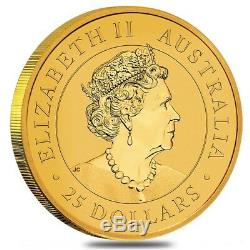 2019 1/4 oz Australian Gold Kangaroo Perth Mint Coin. 9999 Fine BU In Cap