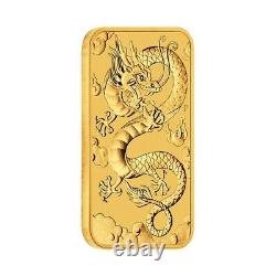 2019 1 oz Gold Australian Dragon Coin Bar $100 BU