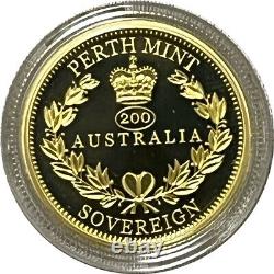 2019 $25 AUSTRALIA GOLD PROOF SOVEREIGN. 2354 OZ GEM PROOF With BOX/COA