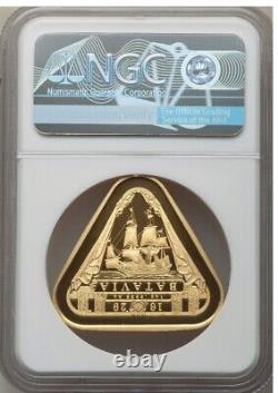 2019 Australia Shipwreck Batavia MS70 1 Oz Gold Triangular Coin BU (250 Minted)