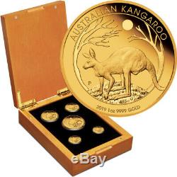 2019 Australian Kangaroo Gold Proof Five-Coin Set