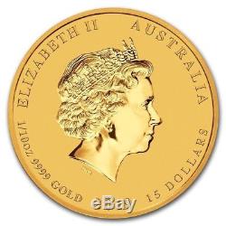 2019 Australian Lunar Series II YEAR OF THE PIG 1/10 oz GOLD BU Capsulated Coin