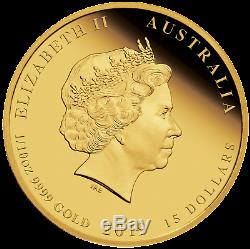 2019 Australian Lunar Year of the Pig 1/10 oz Gold Proof $15 Coin Australia