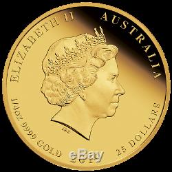 2019 Australian Lunar Year of the Pig 1/4 oz Gold Proof $25 Coin Australia