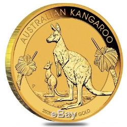 2020 1/2 oz Australian Gold Kangaroo Perth Mint Coin. 9999 Fine BU In Cap