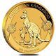 2020 1/4 Oz Australian Gold Kangaroo Perth Mint Coin. 9999 Fine Bu In Cap