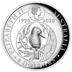 2020 5oz Australian Kookaburra Silver Proof HR Gold Gilded 30th Anniversary Coin