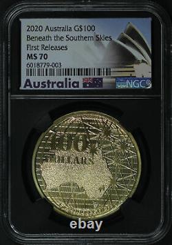2020 Australia $100 Gold Beneath The Southern Skies NGC MS-70 First Release