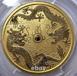 2020 Australia 1 oz Gold Chinese Myths & Legends Double Dragon PCGS MS70 Pop 12