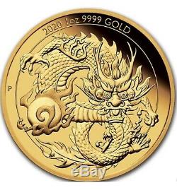 2020 Australia 1 oz Gold Dragon 70 PCGS (FS) 188 Minted Box & COA PRESALE (Aug)