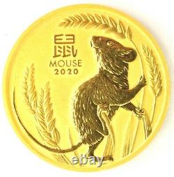 2020 Australia Lunar Year Mouse $200 2 Oz. 9999 AU Gold Reverse Proof Coin Perth