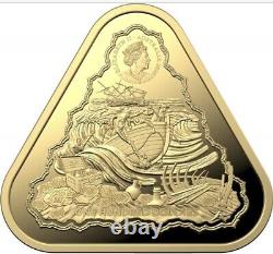2020 Australia Shipwreck Vergulde Draeck 1 Oz Gold Triangle Coin BU- 250 Minted