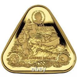 2020 Australia Shipwreck Zuytdorp 1 Oz Gold Triangular Coin BU (250 Minted)