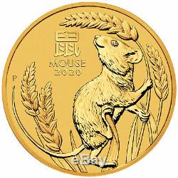 2020-P $100 1 oz Australian Gold Year of the Mouse Lunar Series III. 9999