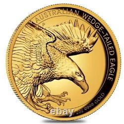 2020 P 2 oz Gold Australian Wedge-Tailed Eagle High Relief Perth Mint withBox &