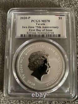 2020-P Iwo Jima 75th Anniversary 9.1oz Gold and Silver 5 Coin Set PR70 MS70 FDOI
