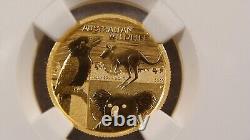 2020 P Ngc Ms70 Australia $25.00 Gold Australian Wildlife 1/4 Ounce Coin