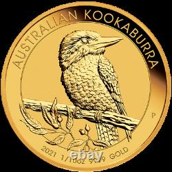 2021 1/10 oz Australian Kookaburra Gold Coin In Factory Capsule Limited Mint