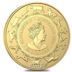 2021 1/2 oz Gold Lunar Year of the Ox Coin. 9999 Fine BU Royal Australian Mint