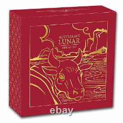 2021 AUS 1 oz Gold Lunar Ox Proof Colorized (withBox & COA) SKU#227520