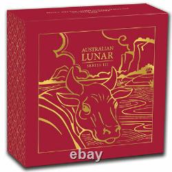 2021 Australia 1 oz Gold Lunar Ox Proof (HR, Box & COA) SKU#223786