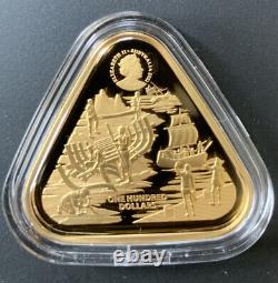 2021 Australia Shipwreck Zeewijk 1 Oz Gold Triangular Coin BU (250 Minted)