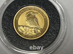 2021 Gold Kookaburra 1/10 oz. 9999 Fine The Perth Mint Australia in Capsule BU