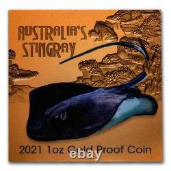 2021 Niue 1 oz Proof Gold Australian Stingray Deadly & Dangerous SKU#221787