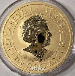 2021 P Australia 1 oz Gold Kangaroo Coin $100 BU. 9999 Perth Mint In Capsule