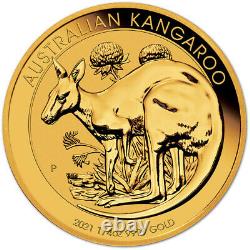 2021 P Australia Gold Kangaroo 1/4 oz $25 BU