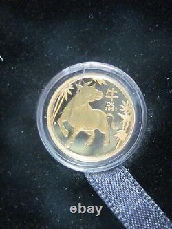 2021 Year of the Ox 1/10 oz Proof Gold
